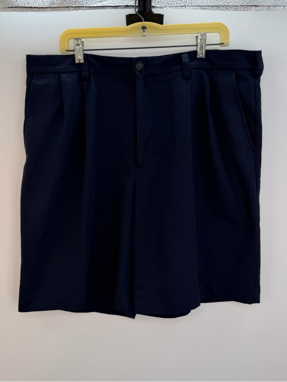 Izod Men's Flat Front Shorts in Navy